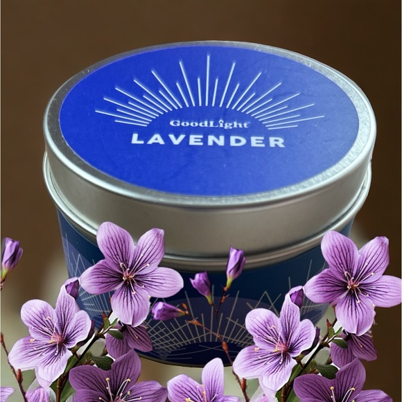 Pure Lavender Essential Oils Good Light Candle CUTE Reusable Metal Tin NEW - Picture 3 of 5
